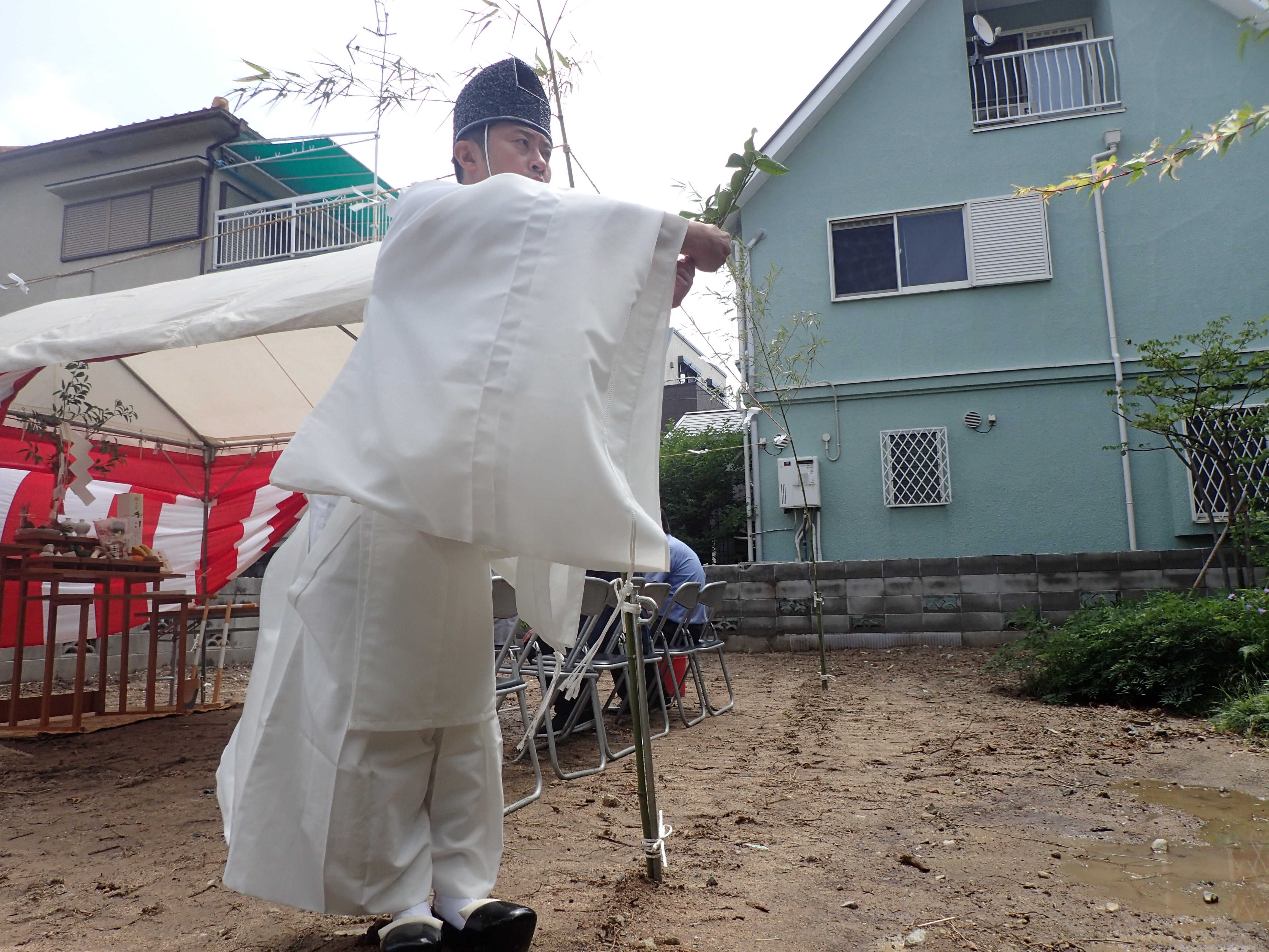 宝塚市逆瀬川の家地鎮祭20180609-4の画像